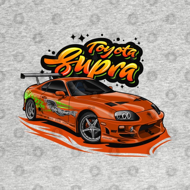 Supra MK4 Graffiti (Orange) by Jiooji Project